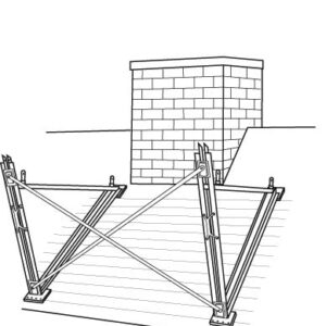 CHIMNEY BRACKET FOR ERECTION OF 5-FT. VANGUARD SCAFFOLD FRAMES
