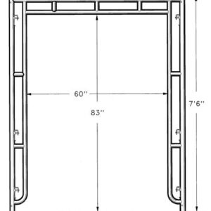 7'6" HIGH CANOPY SCAFFOLD FRAME - 6' WIDE