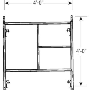 4' HIGH LIGHT DUTY SCAFFOLD FRAME - 4' WIDE