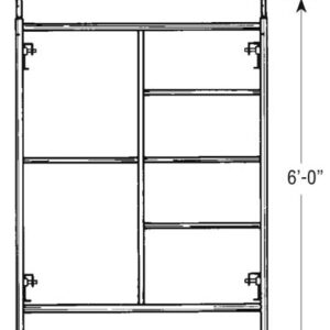 6' HIGH LIGHT DUTY SCAFFOLD FRAME - 4' WIDE