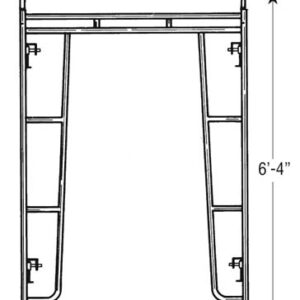 6'-4" HIGH LIGHT DUTY WALK-THRU FRAME - 4' WIDE