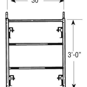 3' HIGH LIGHT DUTY NARROW FRAME - 30" WIDE