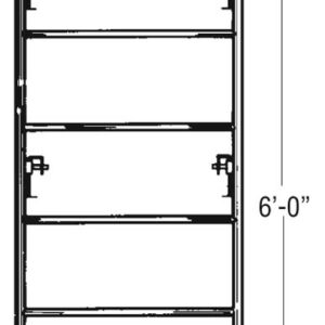 6' HIGH LIGHT DUTY NARROW FRAME - 30"