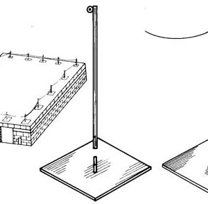 ROOF WARNING LINE POST WITH BASE PLATE