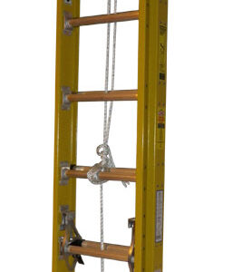 UTILITY FIBERGLASS ROUND RUNG EXTENSIONS W/CABLE HOOK & V-BAR